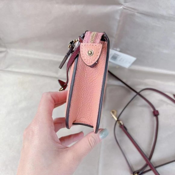 Coach C5368 Noa Pop Up Messenger In Colorblock In Brass/Light Coral Multi - Picture 3 of 5